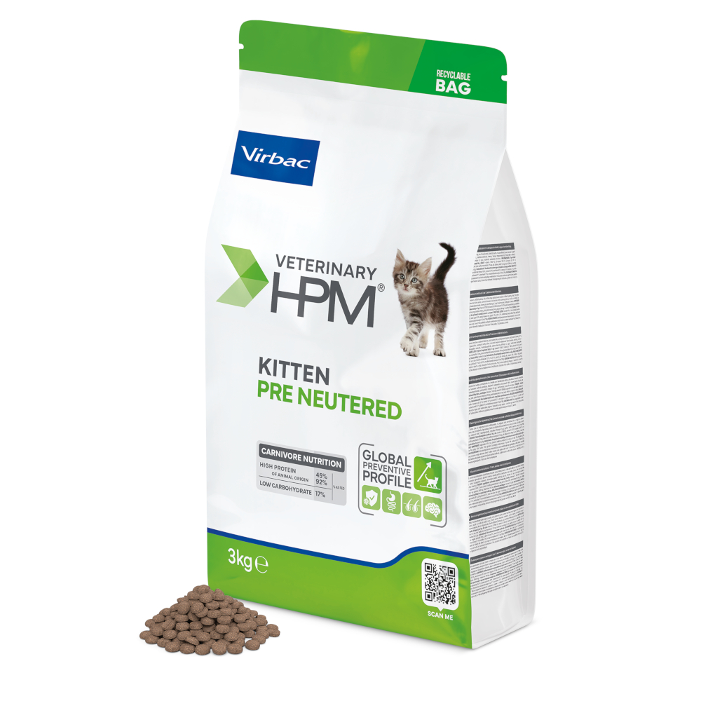 Virbac Veterinary HPM Cat Baby Pre-Neutered – Dubbelpak: 2 x 3 kg