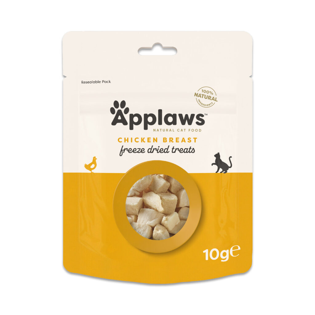 Voordeelverpakking: 3x10g Applaws Cat Natural gevriesdroogde traktaties met kipfilet kattensnacks