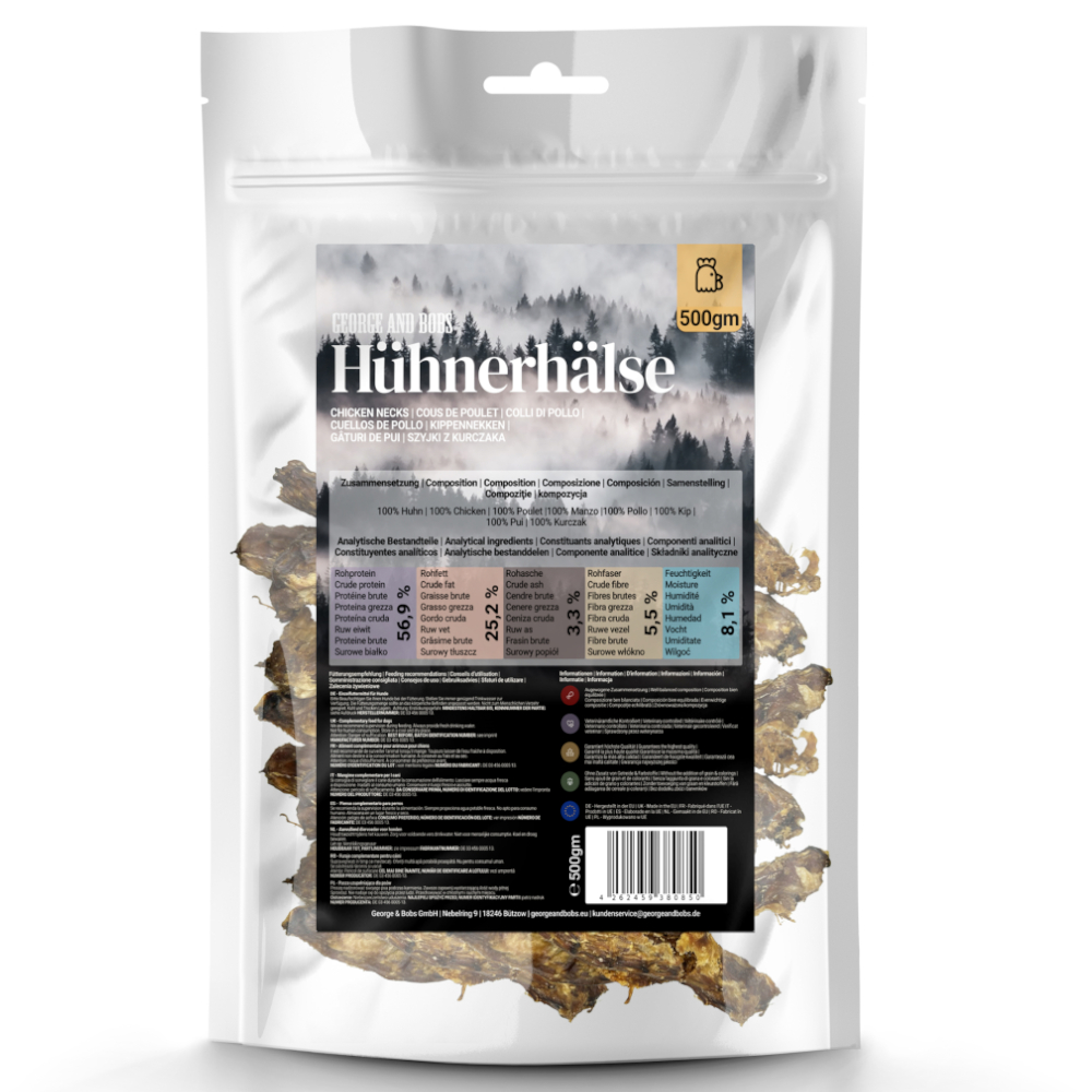 500g George & Bob’s kippennekken hondensnacks