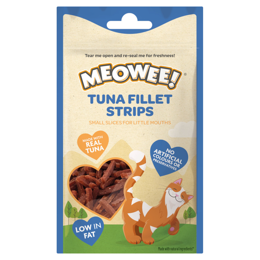 35g Miauwee! Tonijnfiletreepjes kattensnacks