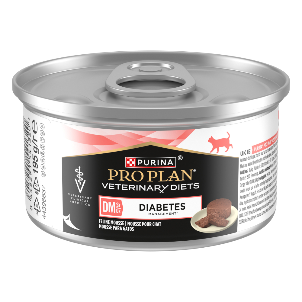 PURINA PRO PLAN Veterinary Diets Feline DM ST/OX Diabetes Management Mousse – 24 x 195 g