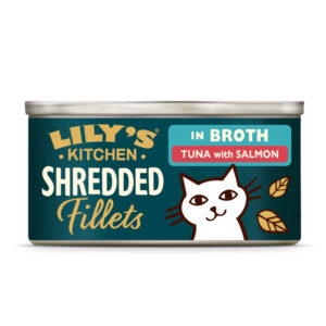 24x70g Lily’s Kitchen Versnipperde Filets Tonijn & Zalm natvoer voor katten