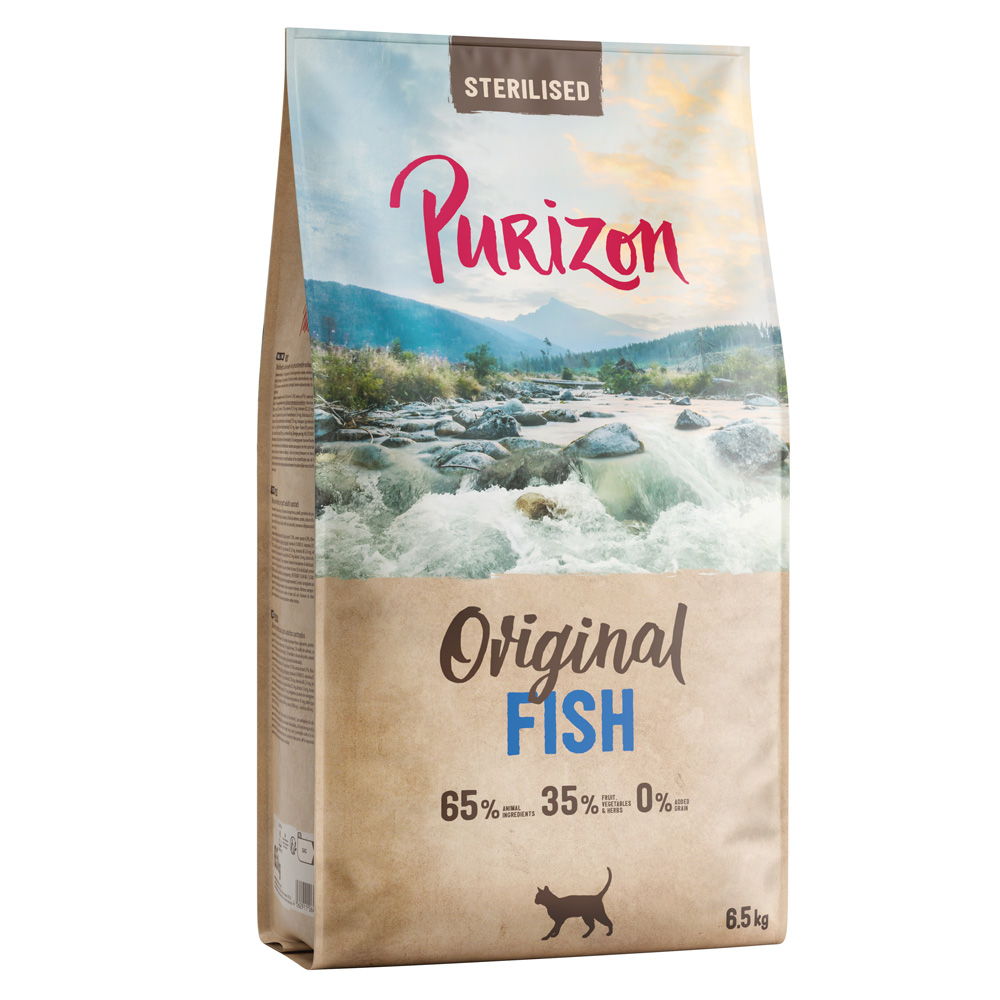 Purizon Gesteriliseerde Volwassen kattenvoer – Vis – graanvrij – Nieuw Receptuur: 6,5 kg