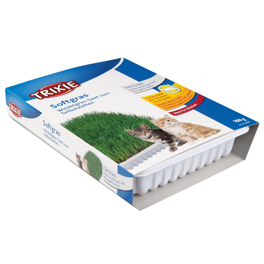 Voordeelpakket: 6x 100g Trixie Softgras Weidegraszaad om zelf te kweken Kat