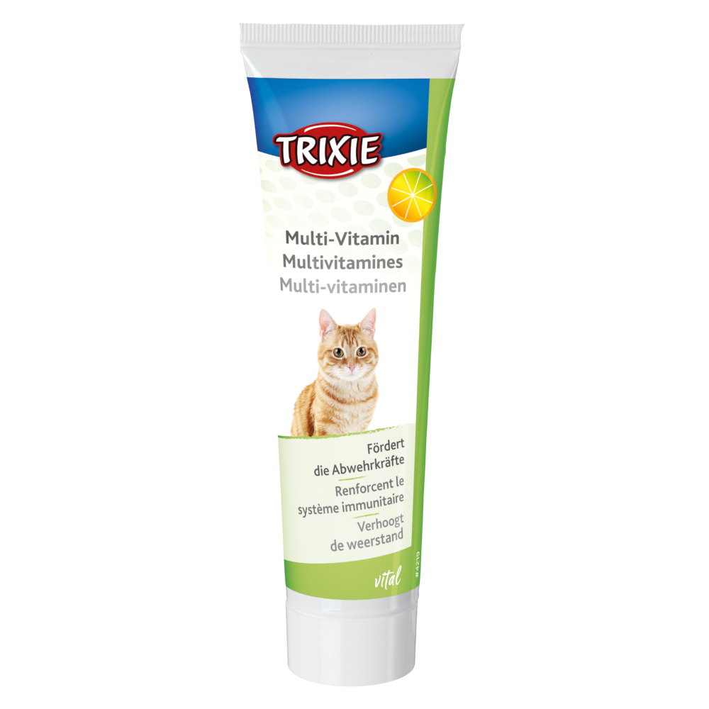 Voordeelpakket: 6x100g Trixie Multi-Vitaminepasta Versterkt de weerstand van het lichaam Kattensnacks