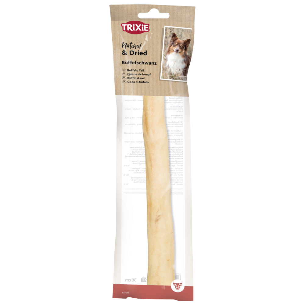 Trixie Natural & Gedroogde buffelstaart 30cm hondensnack