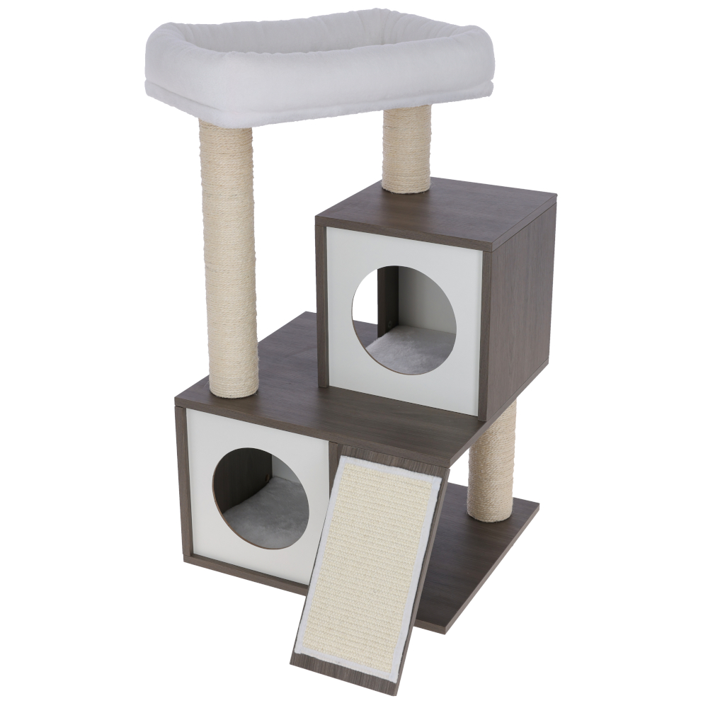 Kerbl Pet krabpaal Flair, wit/grijs 48x44x86cm kat