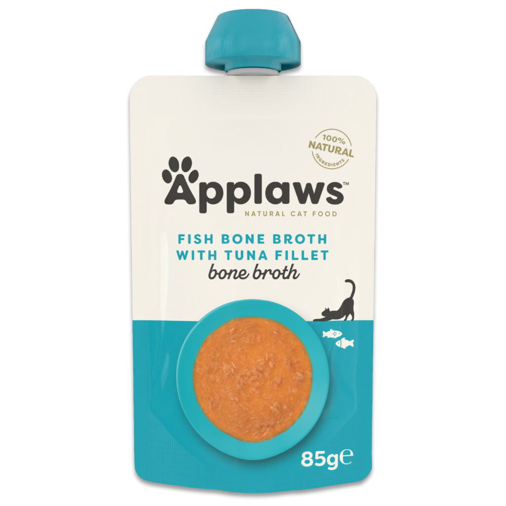 Voordeelpakket: 48x85g Applaws bottenbouillon tonijn nat kattenvoer