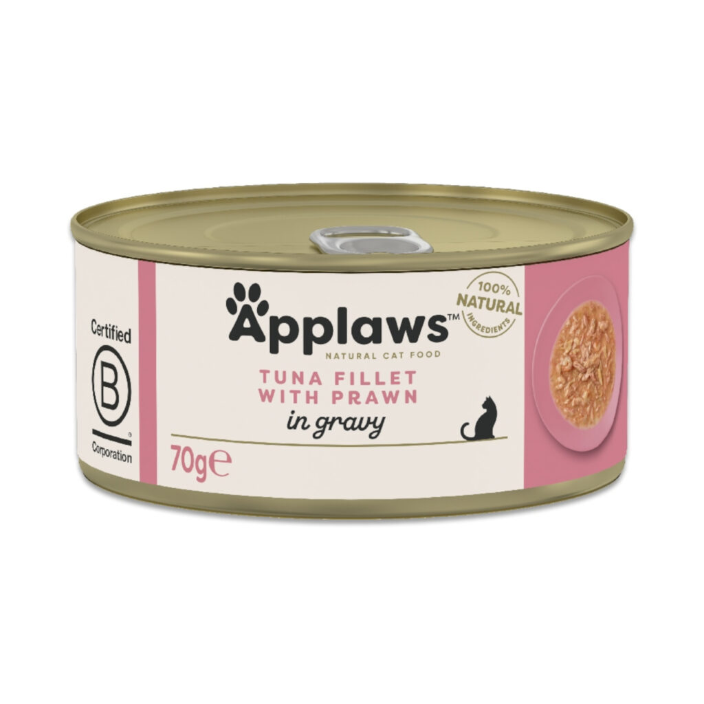 6x70g Applaws Cat in Sauce Tonijnfilet met garnalen nat kattenvoer