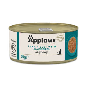 Voordeelverpakking Applaws Kat in Saus 48 x 70 g – Tonijnfilet met Makreel