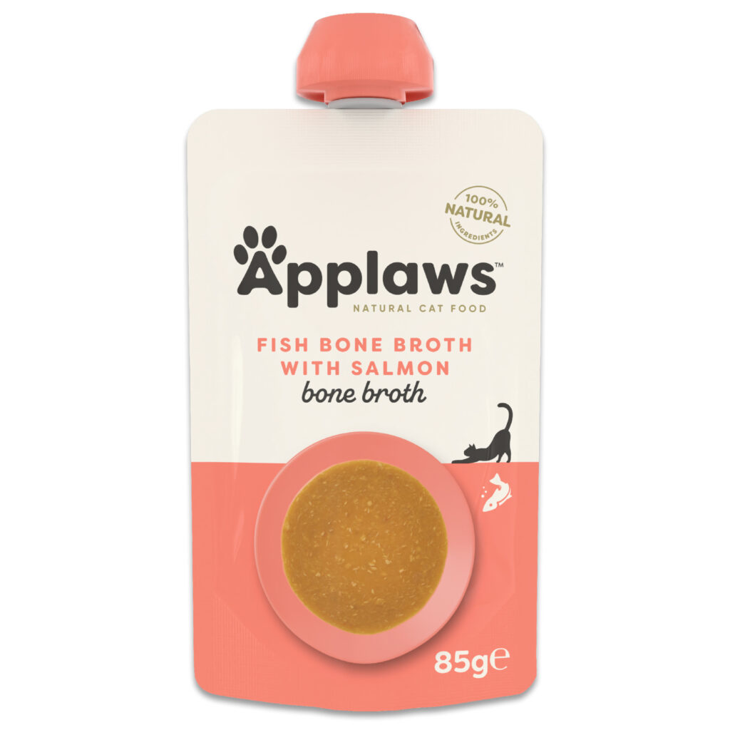 Voordeelpakket: 48x85g Applaws bottenbouillon zalm nat kattenvoer