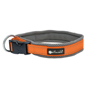 Petlando halsband voor buiten, oranje maat M 45-50cm nekomtrek, 40mm breed voor honden