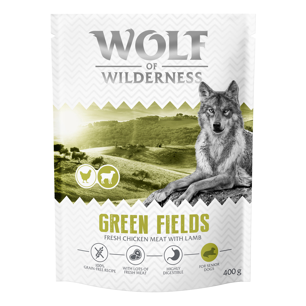 Wolf of Wilderness Senior “Green Fields” Lam – graanvrij – 400 g: Nieuw Recept