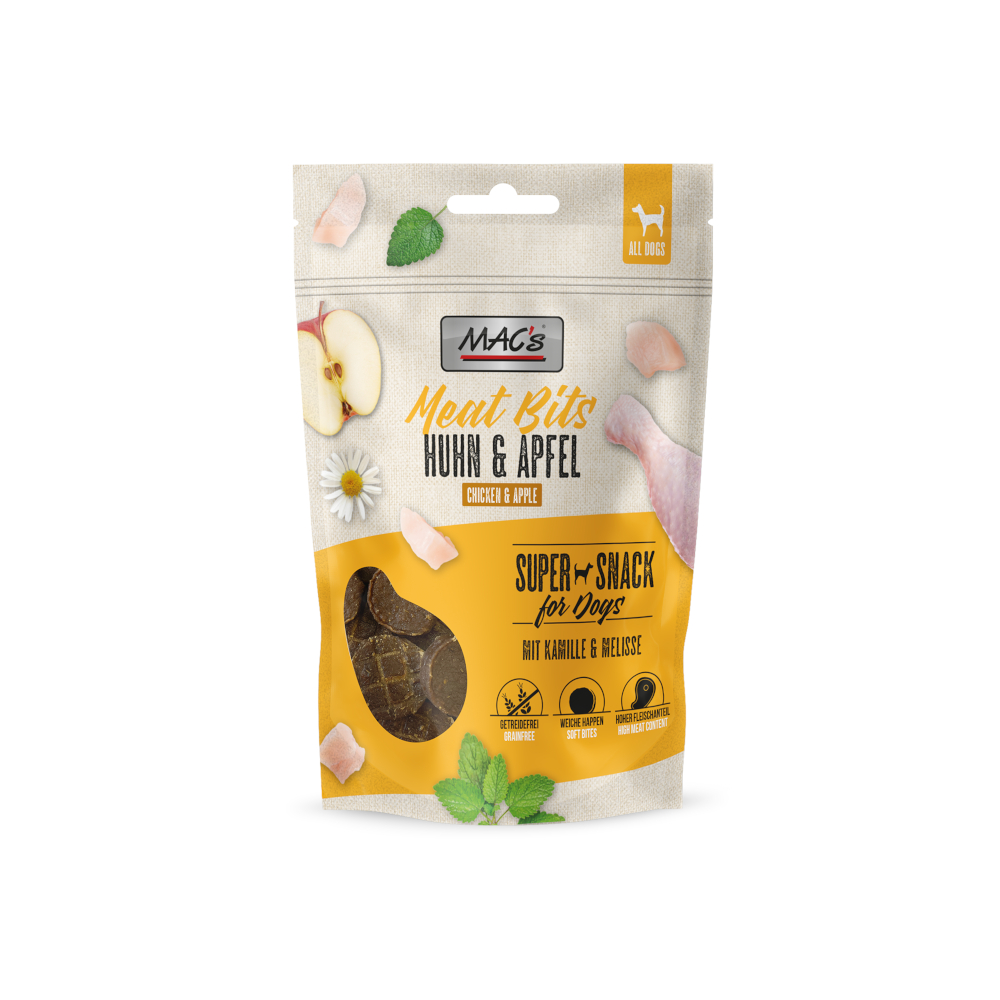 MAC´s Dog Meat Bits Kip & Appel (6 x 90 g)