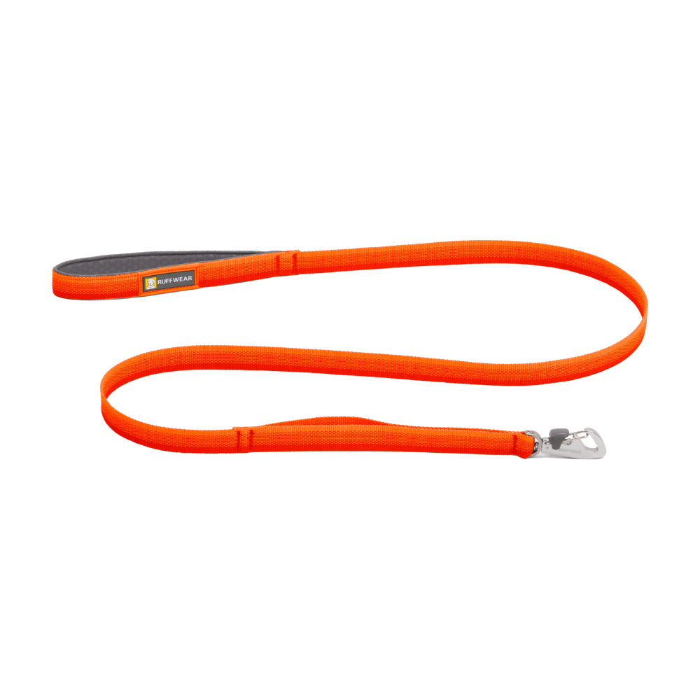Ruffwear Front Range hondenriem, Blaze Orange 150cm lang, 19mm breed hond