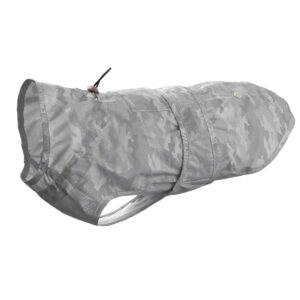 HUNTER mackintosh Huka to go, zilver/reflecterend ca. 45cm ruglengte honden