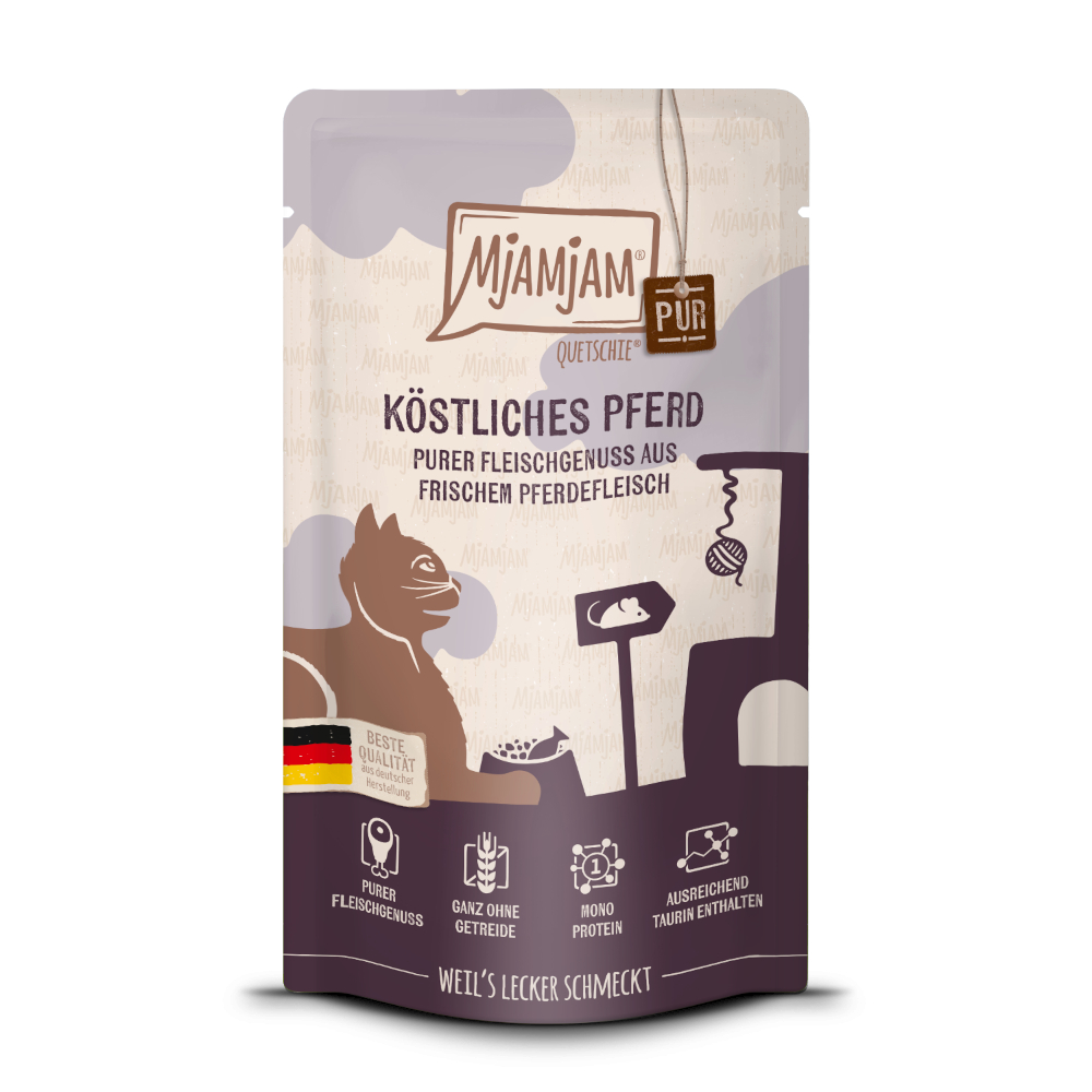 Voordeelpakket MjAMjAM Knijpzak 24 x 125 g – puur heerlijk Paard