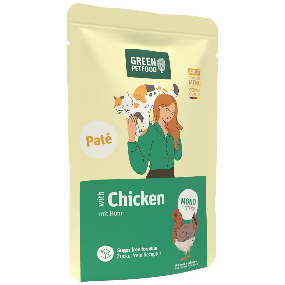 8x85g Kip Green Petfood Paté Kattennatvoer