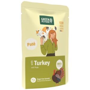 8x85g Kalkoen Green Petfood Paté natvoer voor katten