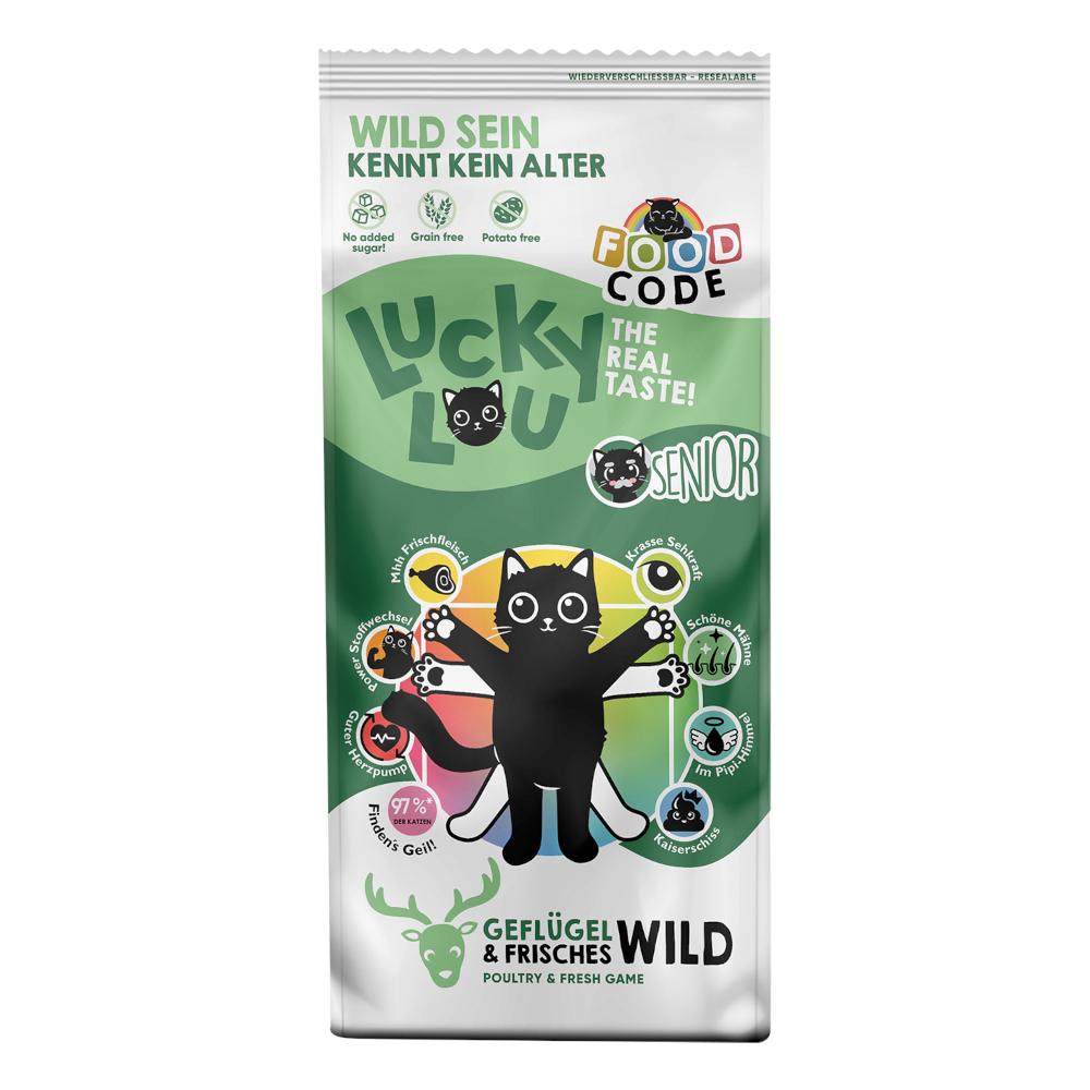 Lucky Lou Senior Gevogelte & Wild – Dubbelpak: 2 x 3 kg