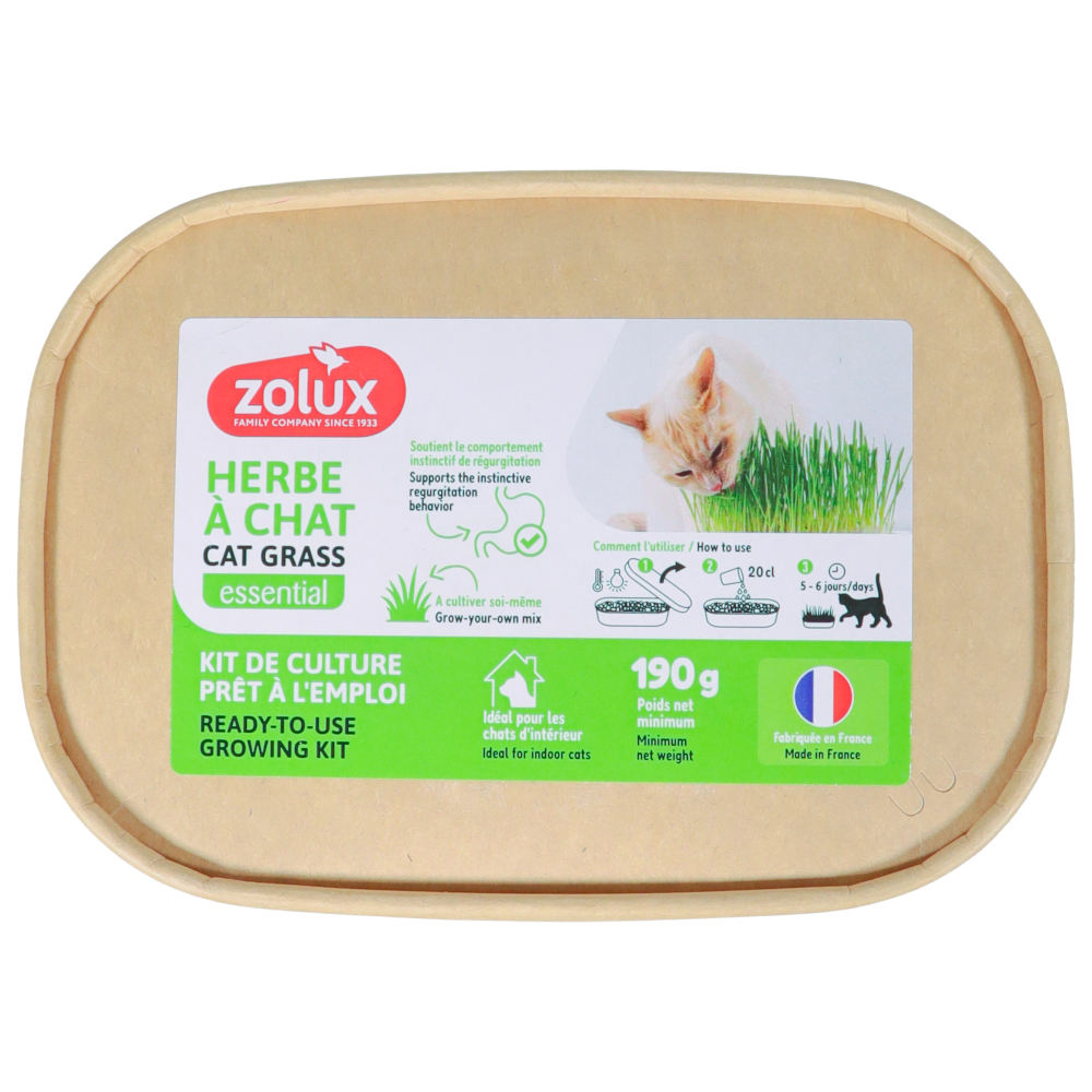 Zolux kattengras – L 17 x B 12 x H 4,5 cm