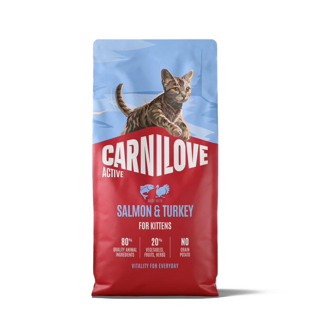 Voordeelpak: 2x 6 kg Carnilove Active Kitten met zalm en kalkoen droog kattenvoer