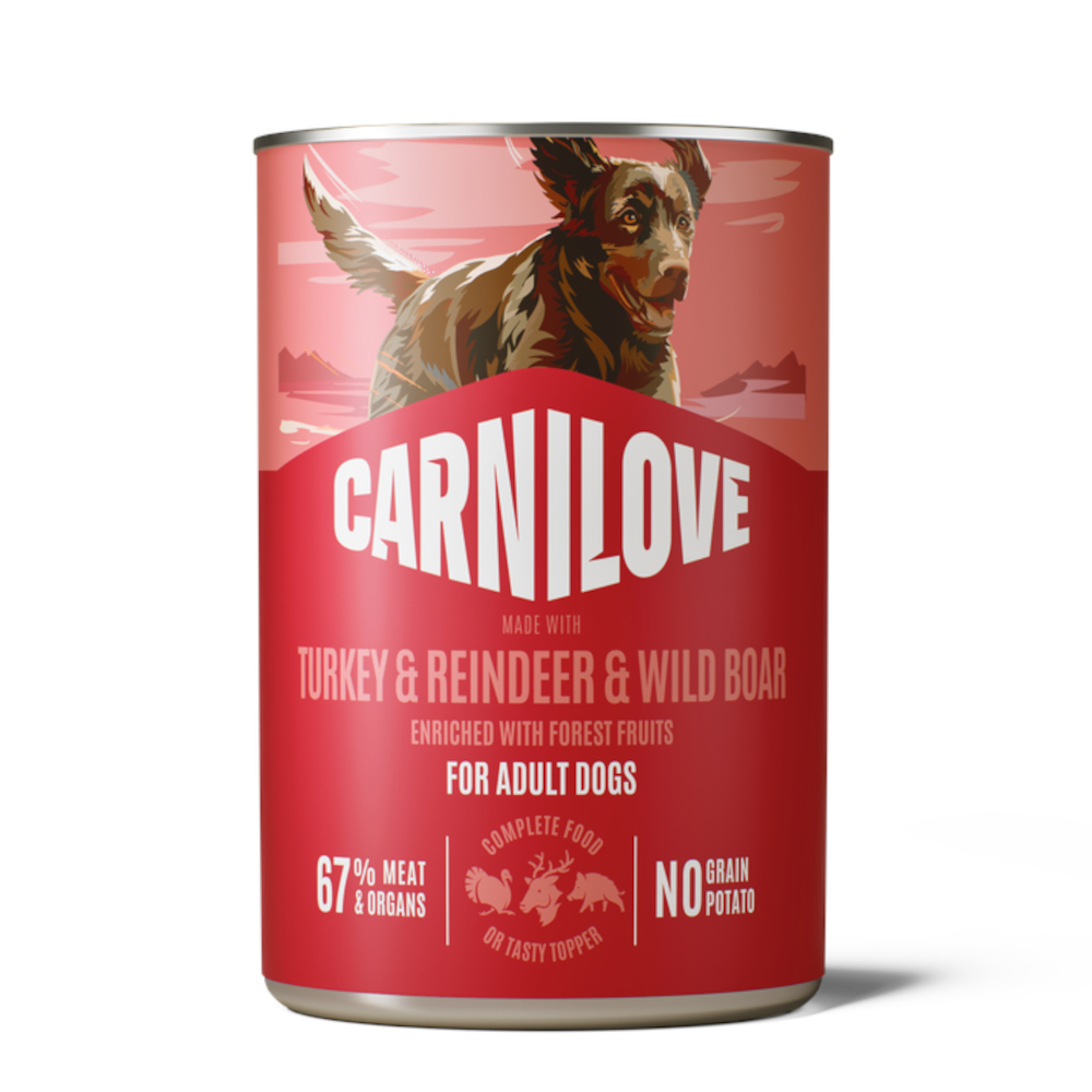 Voordeelpak: 24x400g Carnilove Dog in Paté Kalkoen & Rendier & Wildzwijn Natvoer voor honden