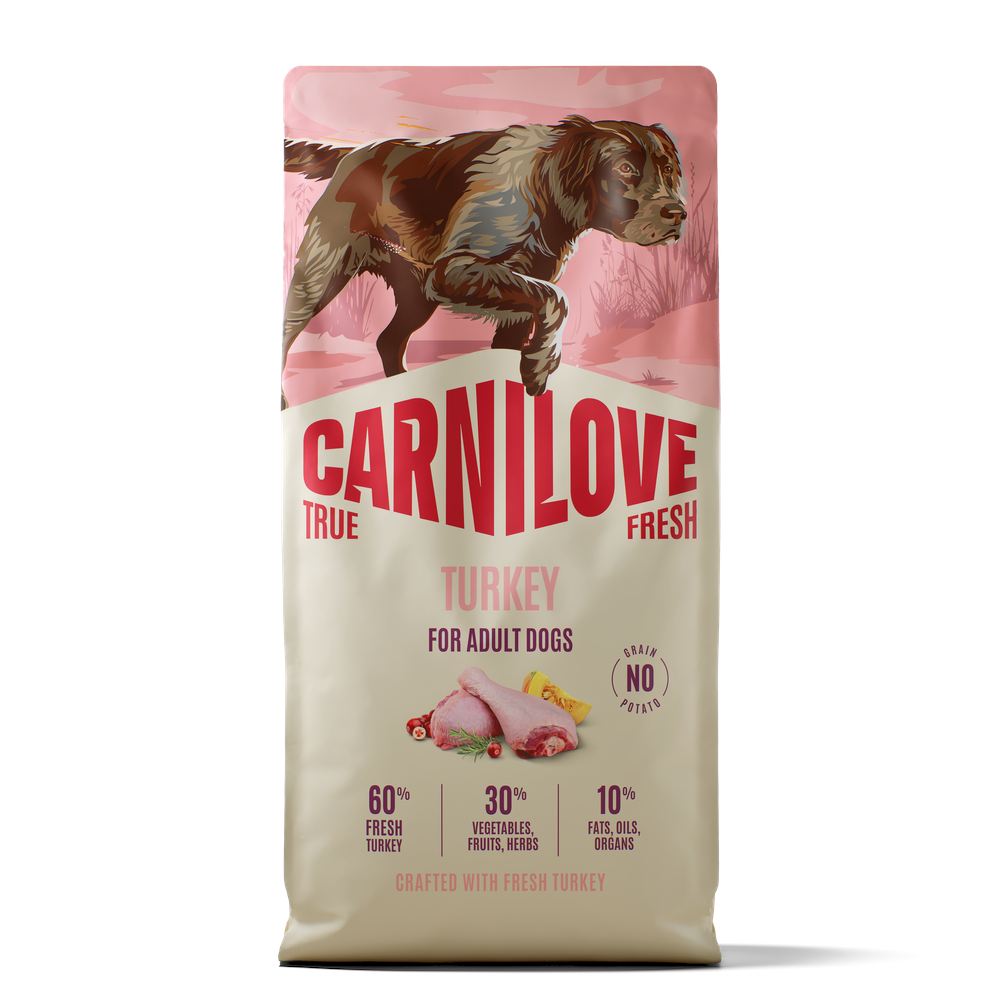 Dubbelpak: 2×12 kg Carnilove True Fresh Adult Kalkoen Droog Hondenvoer