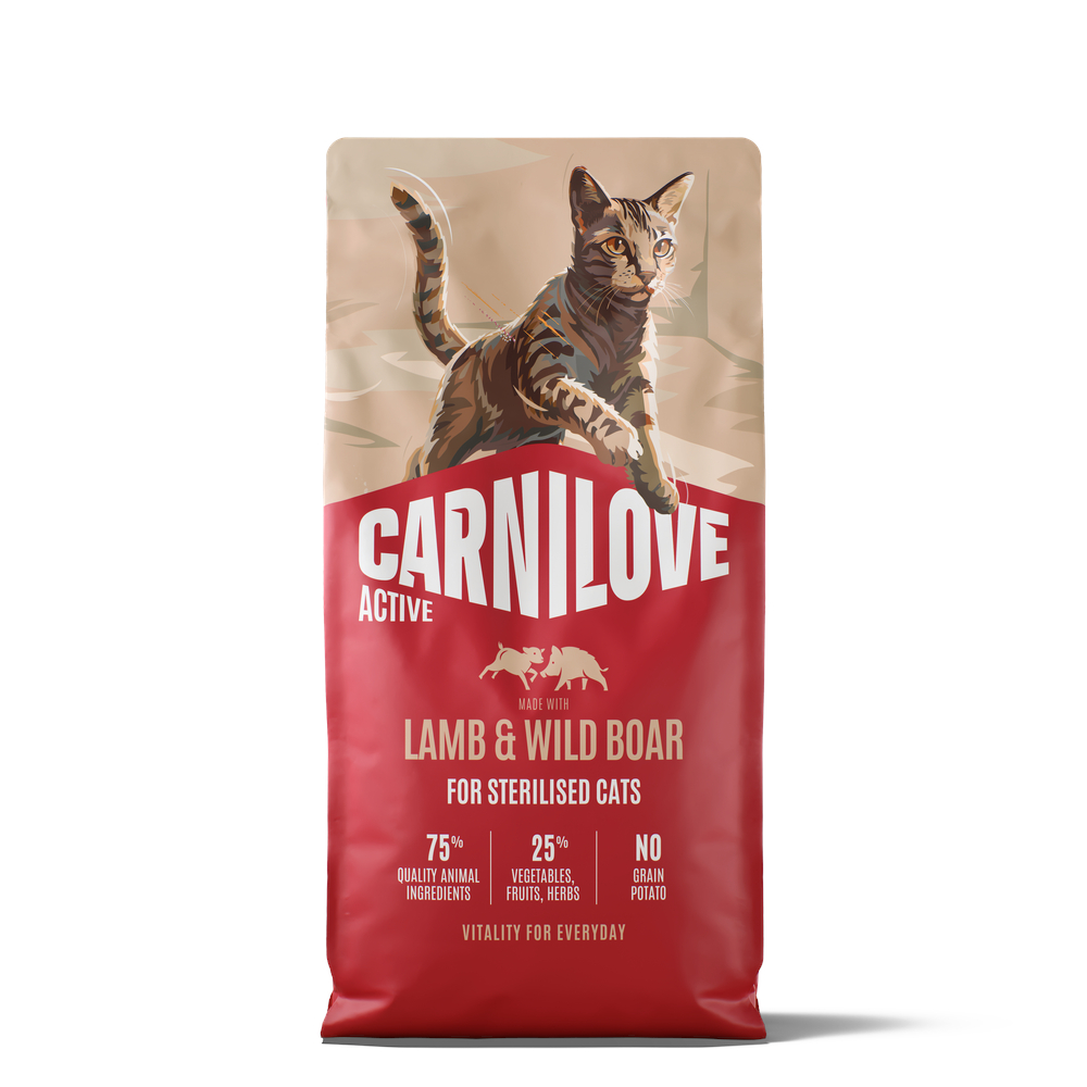 Dubbelpak: 2x 6 kg Carnilove Active Adult Sterilised met lam & wildzwijn droog kattenvoer