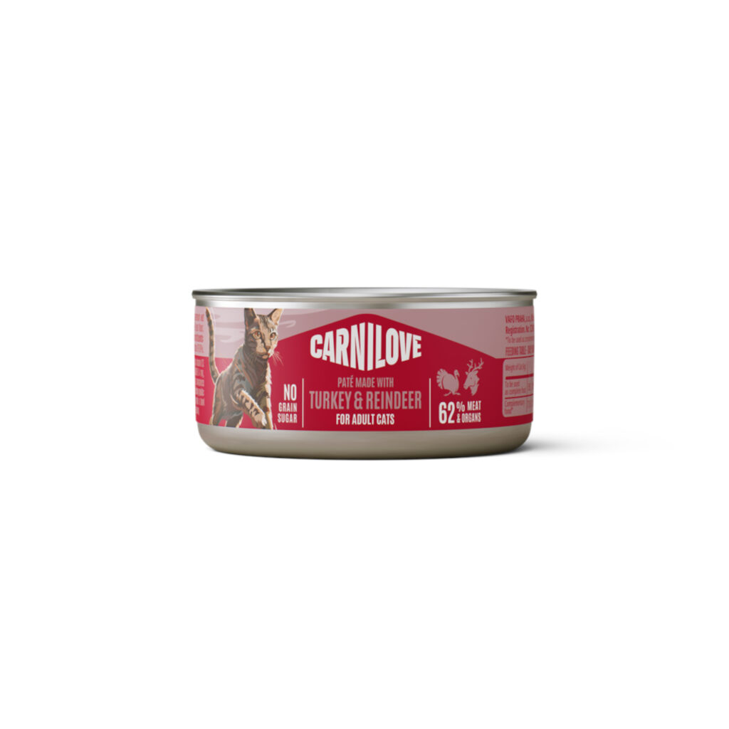 Voordeelpakket 12x 100g Carnilove Cat Paté Kalkoen & Rendier nat kattenvoer