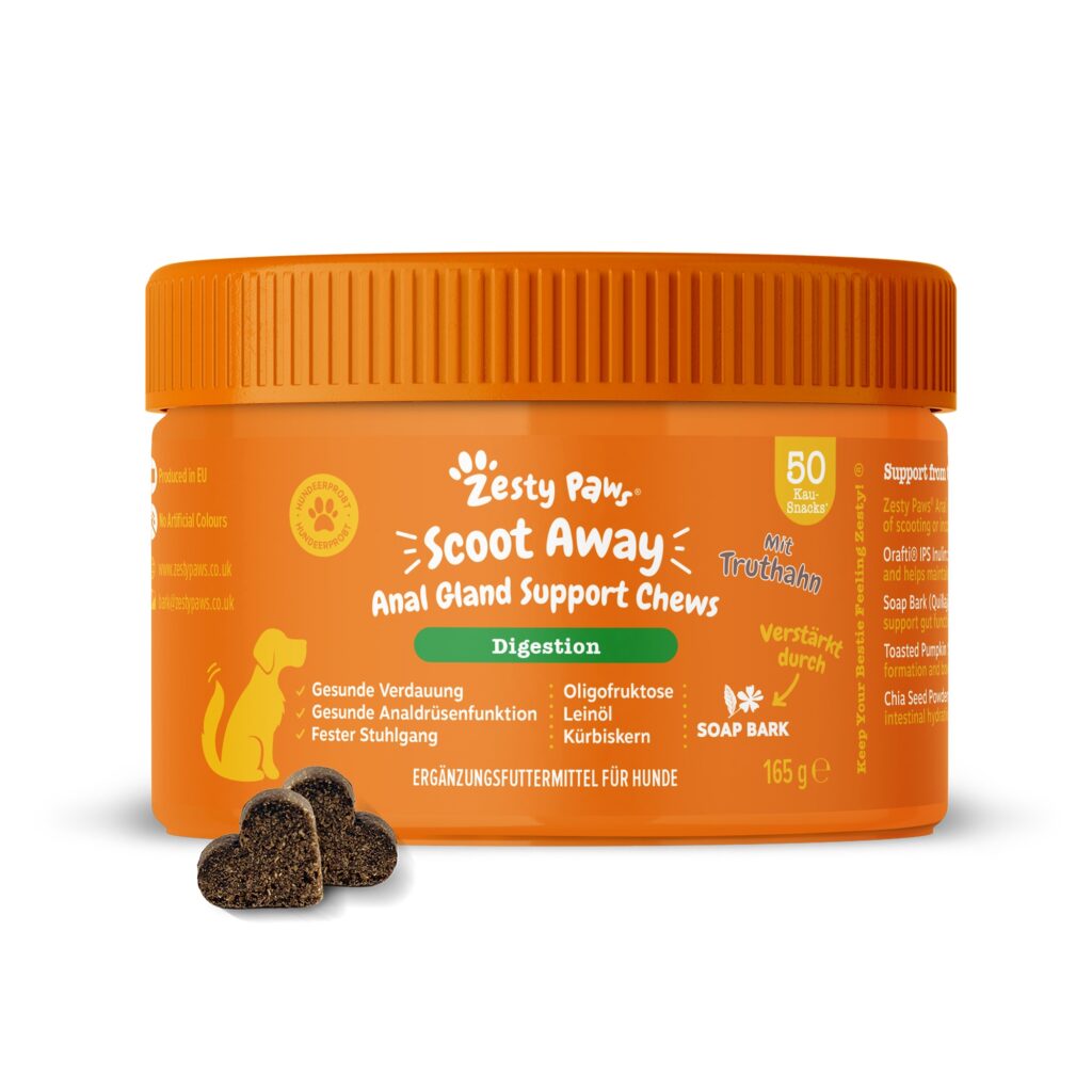 Zesty Paws Scoot Away Anaalklier Ondersteuning Kauwtabletten – Voordeelpakket: 2 x 50 Kauwsnacks