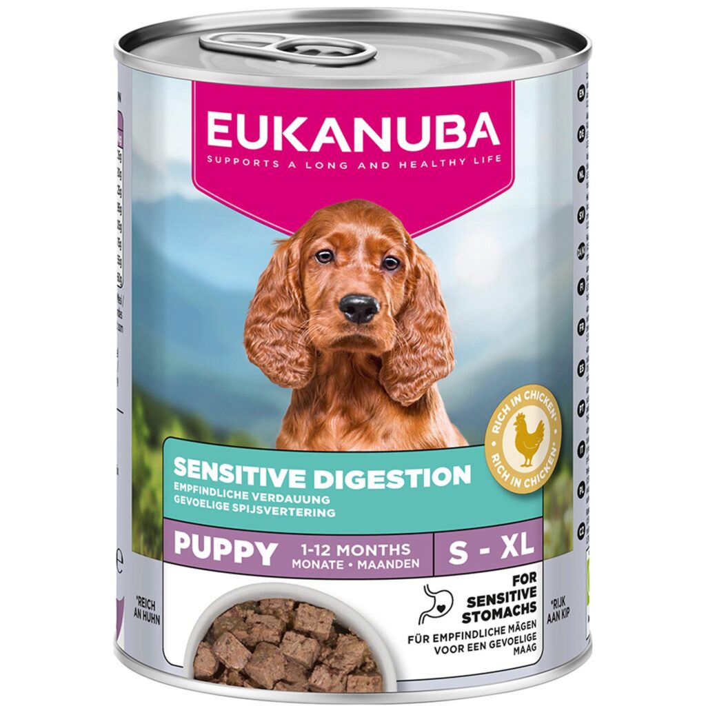 Dubbelpak: 12x 400g Eukanuba Special Care Puppy Sensitive Digestion Hundefutter nass