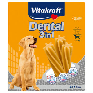 180g Dental 3in1 Medium 2 x 4 (x ) Vitakraft Hondensnacks
