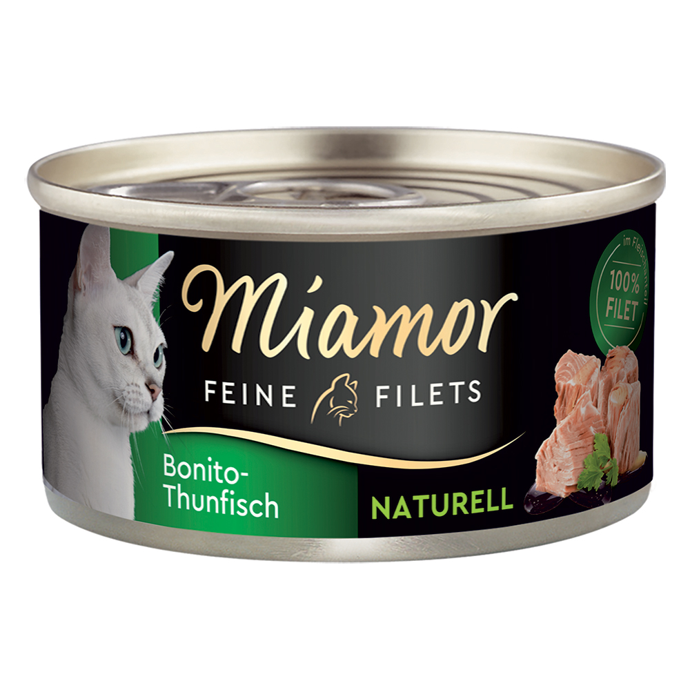 Voordeelpakket Miamor Fijne Filets Naturelle 24 x 80 g Kattenvoer – Bonito Tonijn