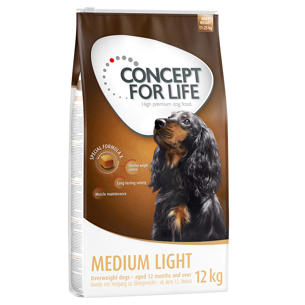 Dubbelpak Concept for Life: 2 x Grootverpakking Hondenvoer Medium Light (2 x 12 kg)