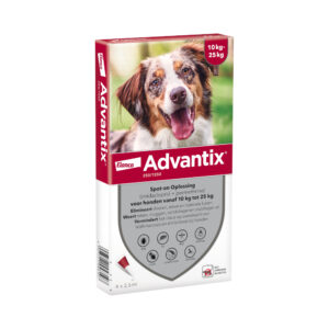 4x 2,5ml Advantix 250/1250 Spot-on Solution voor Honden 10-25kg – NL