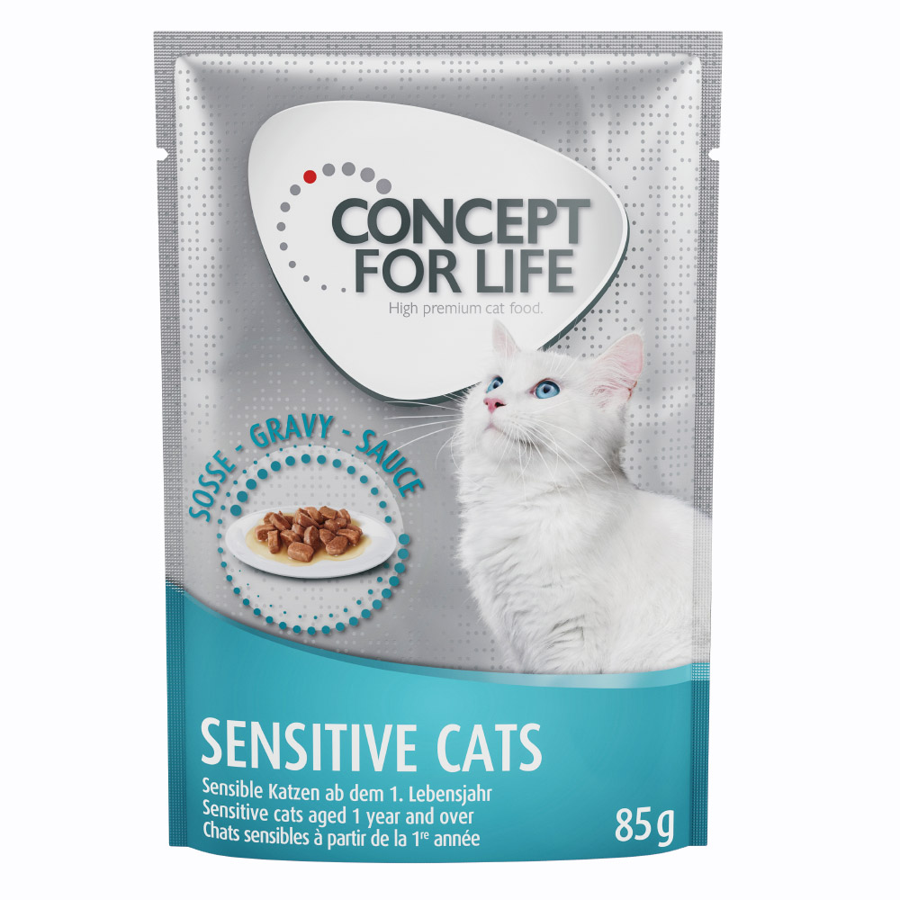 24x85g Sensitive Cats in Saus Concept for Life Kattenvoer