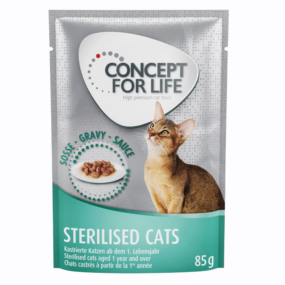 24x85g Sterilised Cats in Saus Concept for Life Kattenvoer
