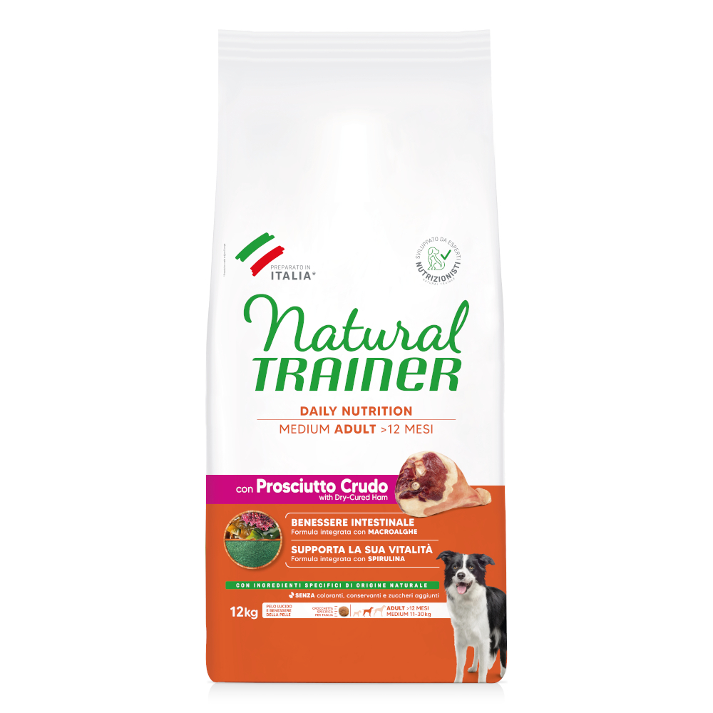 Natural Trainer Natural Adult Medium met Prosciutto – 12 kg