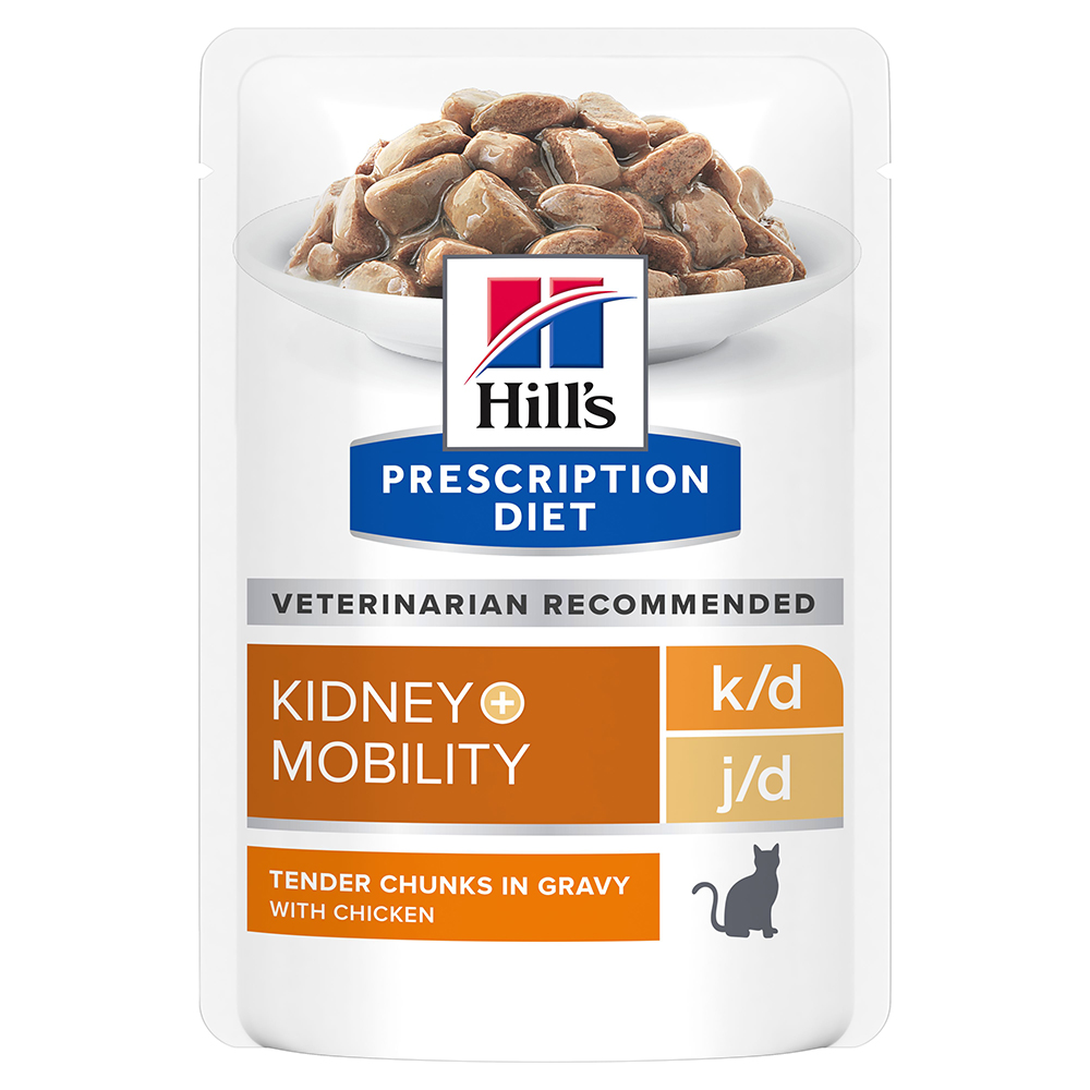24x85g Feline K/D +Mobility met Kip Hill’s Prescription Diet Kattenvoer