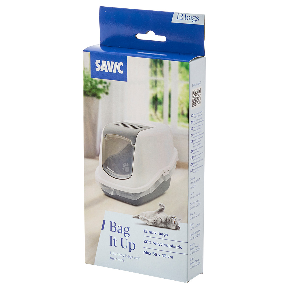 12 stuks Savic Bag it Up Litter Tray Bags Maxi voor Kattenbak Nestor