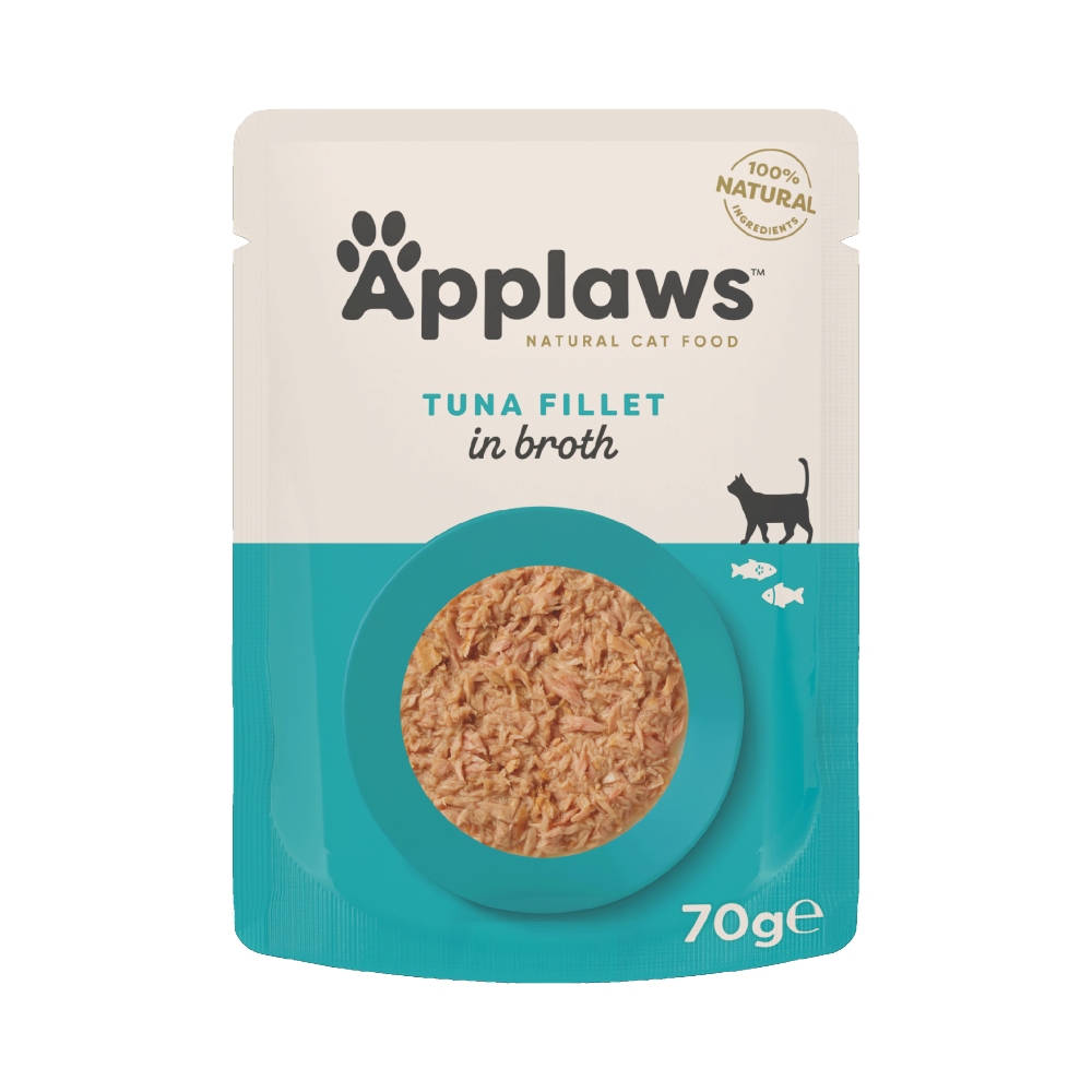 Economy pack 24×70 Tonijnfilet Applaws Naturel in bouillon natvoer voor katten