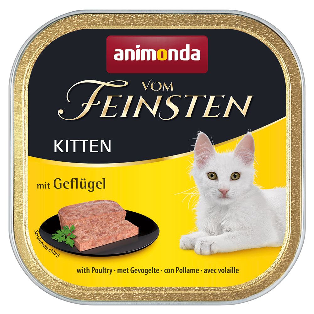 6x100g Kitten met Gevogelte animonda Vom Feinsten Kattenvoer