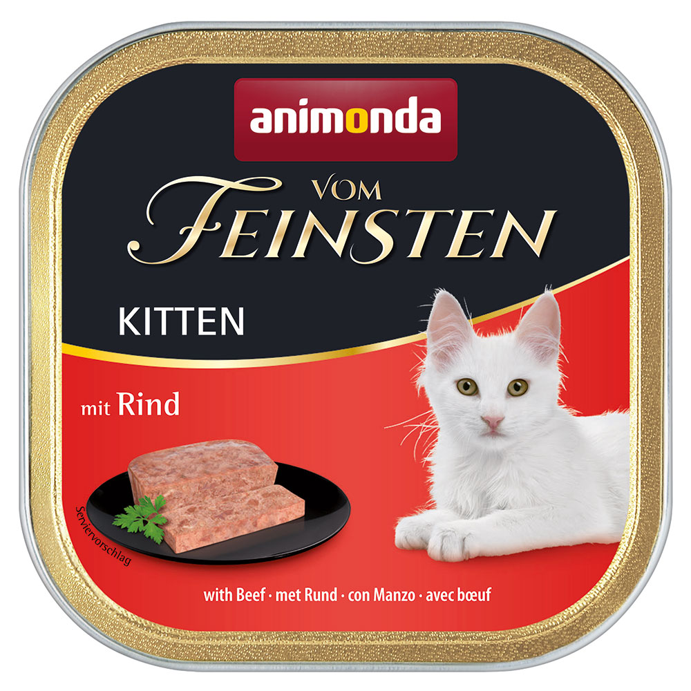 6x100g Kitten met Rund animonda Vom Feinsten Kattenvoer