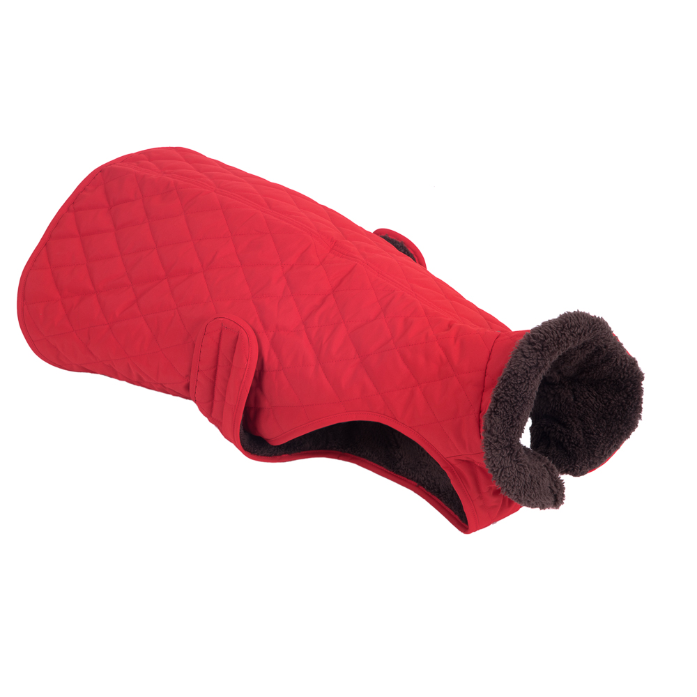 50 cm Ruglengte Hondenjas Gewatteerd Rood