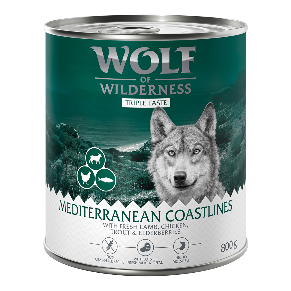 24x800g The Taste of The Mediterranean Wolf of Wilderness Hondenvoer