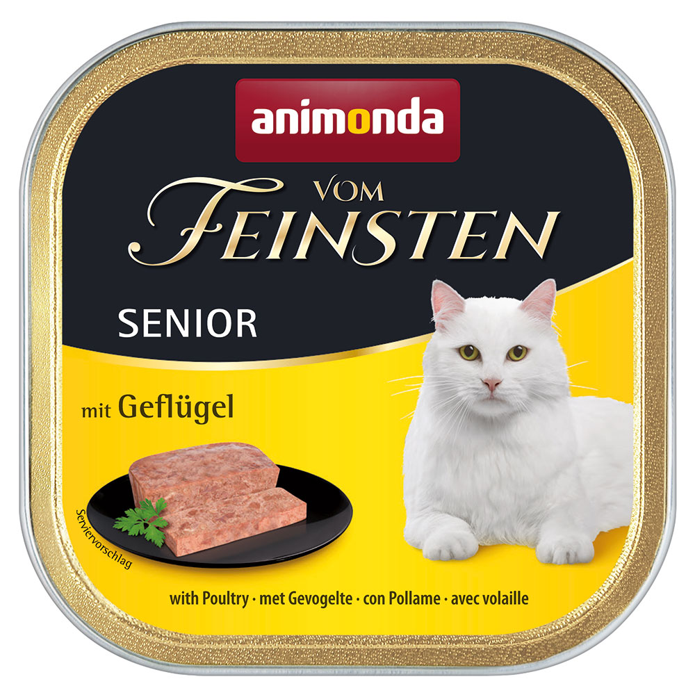 6x100g Senior met Gevogelte animonda Vom Feinsten Kattenvoer