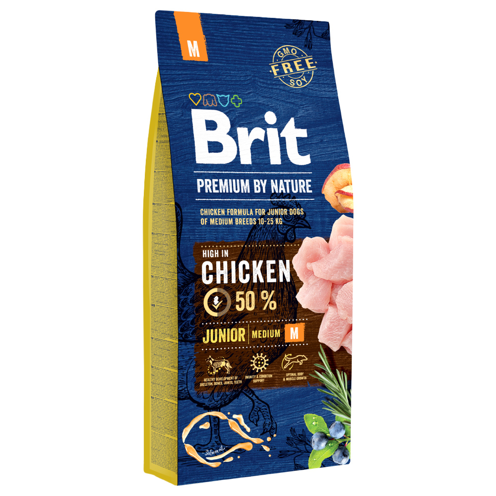 Brit Premium Junior M – Dubbelpak: 2 x 15 kg
