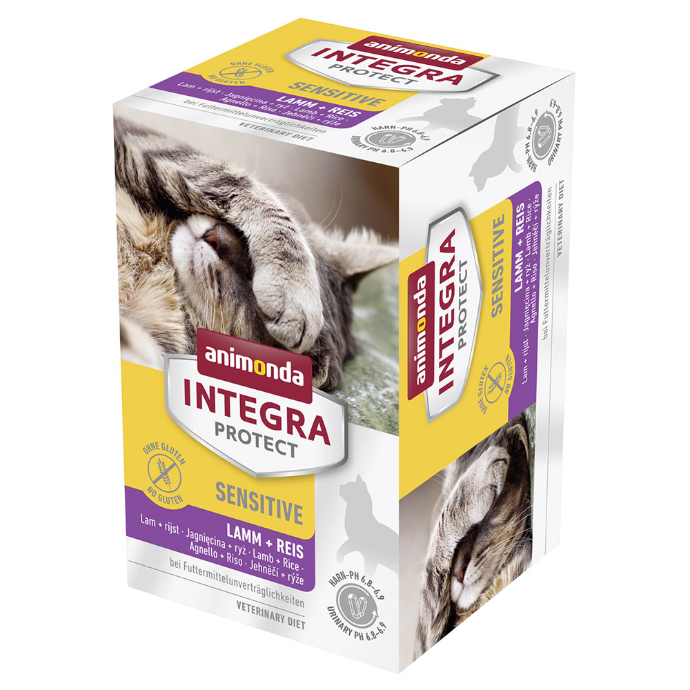 6x100g Protect Adult Sensitive Schaaltje Lam & Rijst animonda Integra Kattenvoer