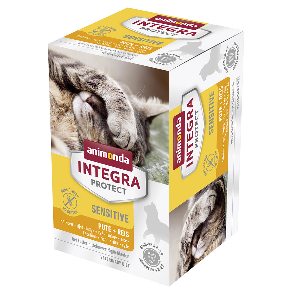 6x100g Protect Adult Sensitive Schaaltje Kalkoen & Rijst animonda Integra Kattenvoer